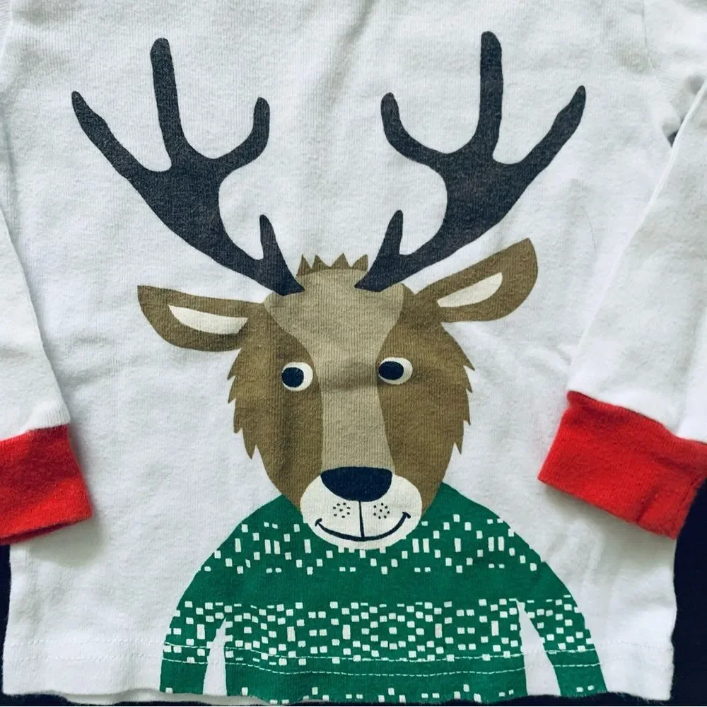Carter's Infant Baby Christmas Reindeer Snug Fit Pajamas PJs Set | Size: 24m